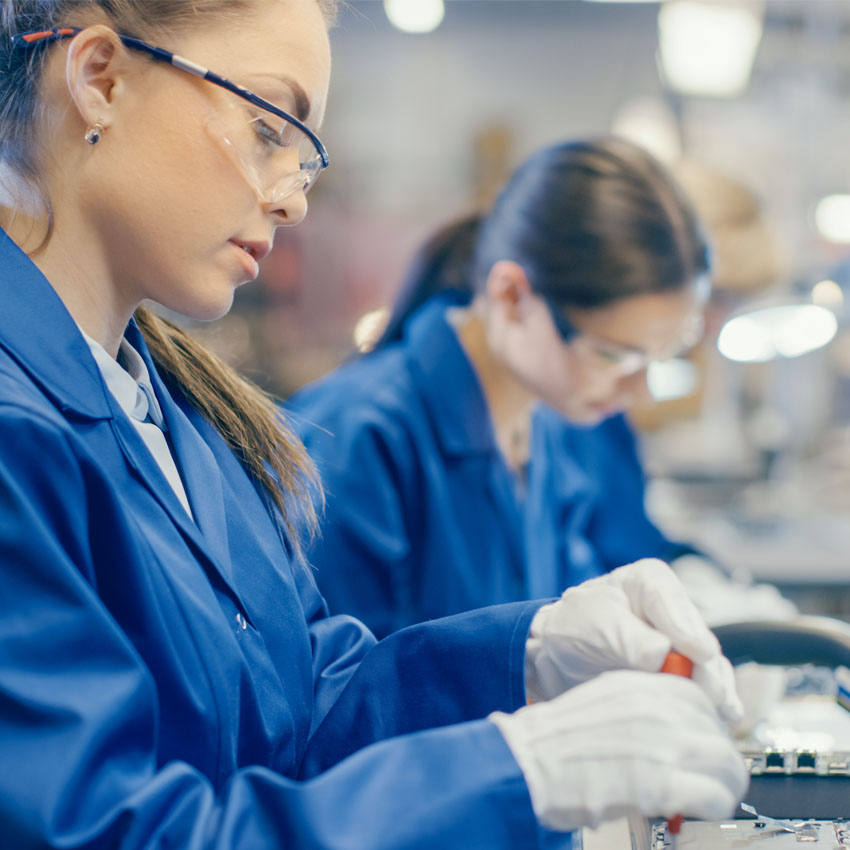 Chaîne de production dans le secteur industrie